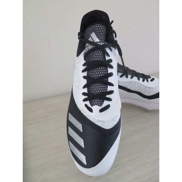 adidas EE4131 Men Sz 12 White/Black Icon V Bounce Iced Out Metal Baseball Cleats - Picture 8 of 10